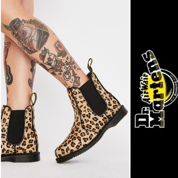 Dr. Martens Shoes - Dr. Martens Hair-On Leopard Print Chelsea Boots